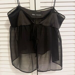 Zara black tank top. Size : S